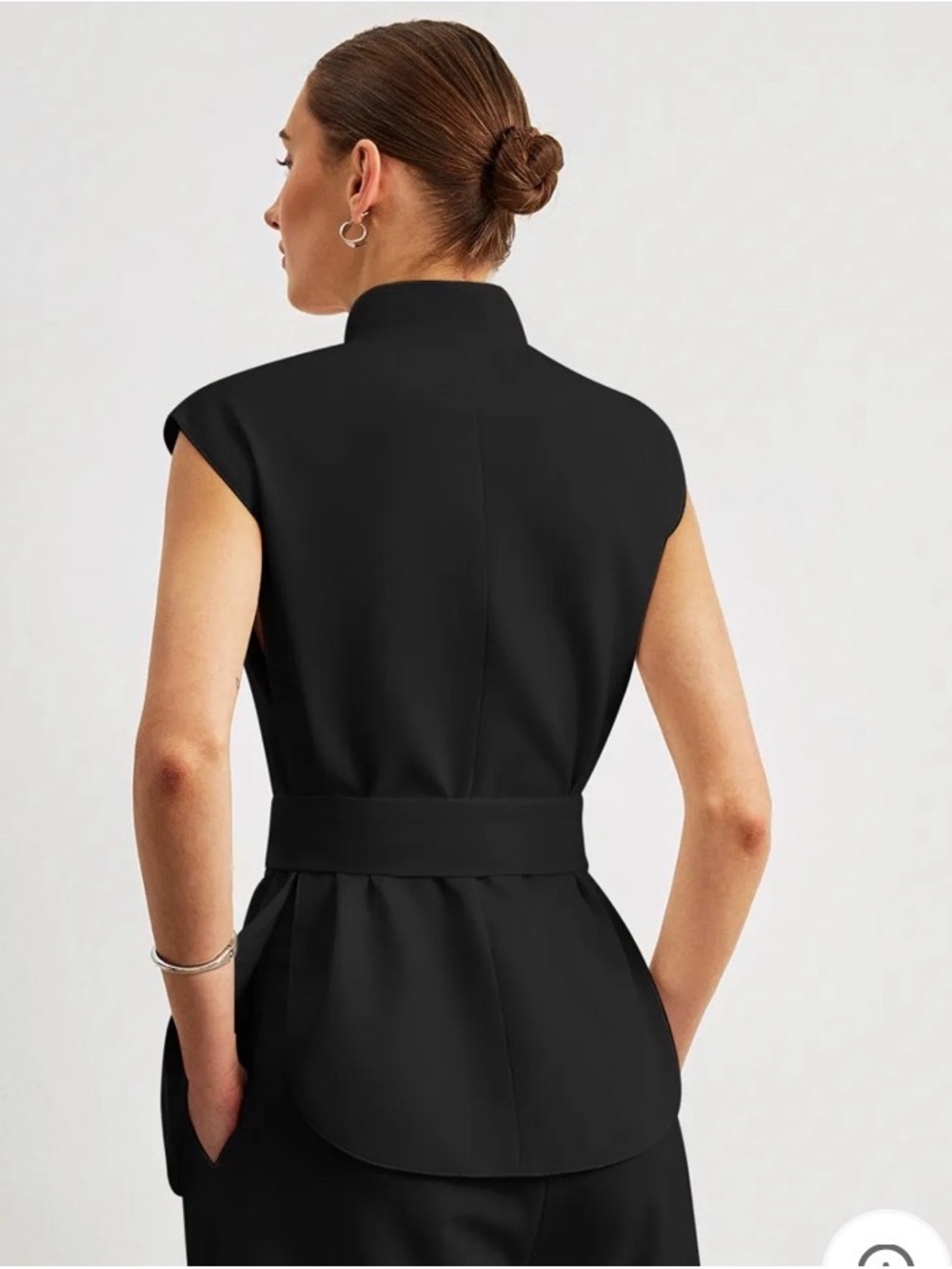 Commense Belted Peplum Top - Size Small - Picture 2 of 2